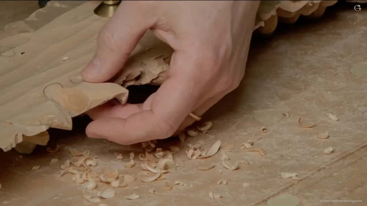 Number 7 opening a channel wider under one of the leaves