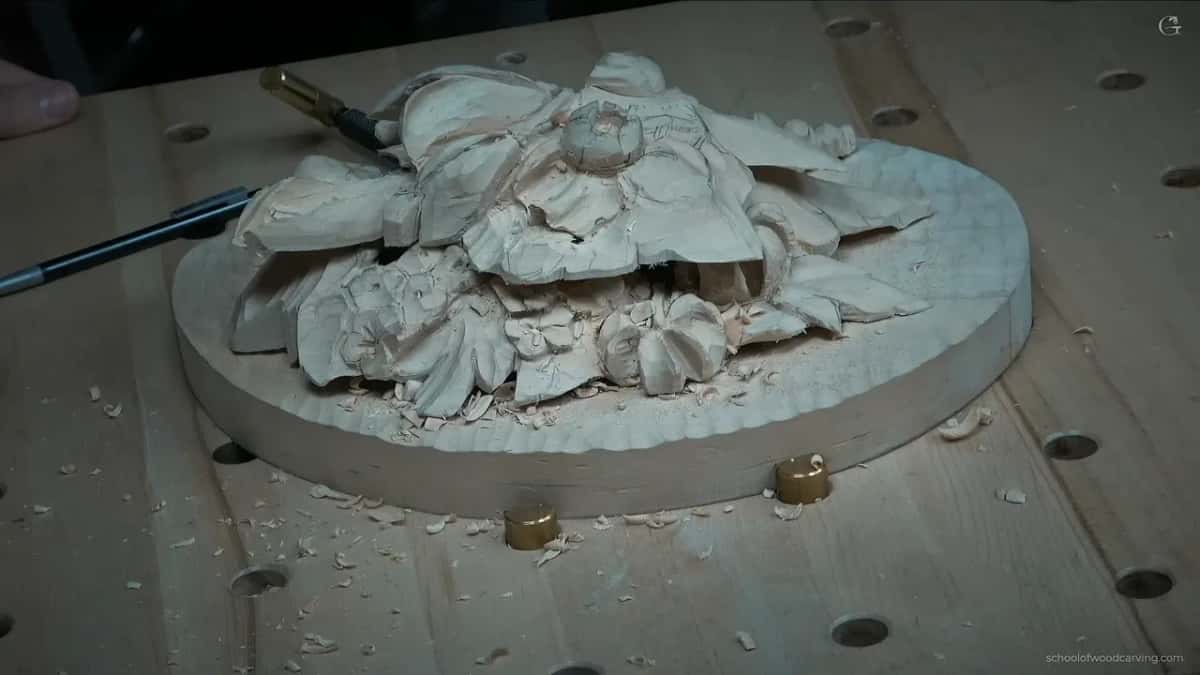 The carving alone on its round board, edges much thinner than they were