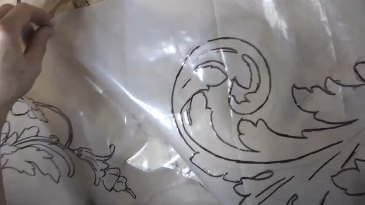 Marker on plastic.