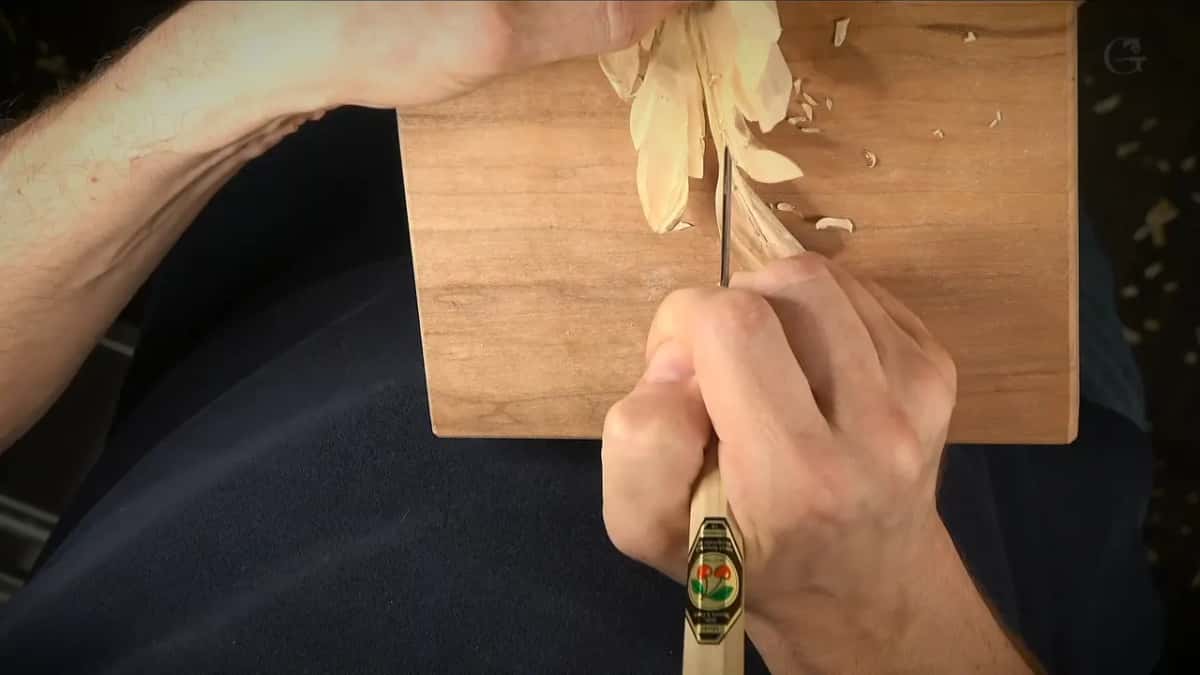 Upright tool at the base of the stem
