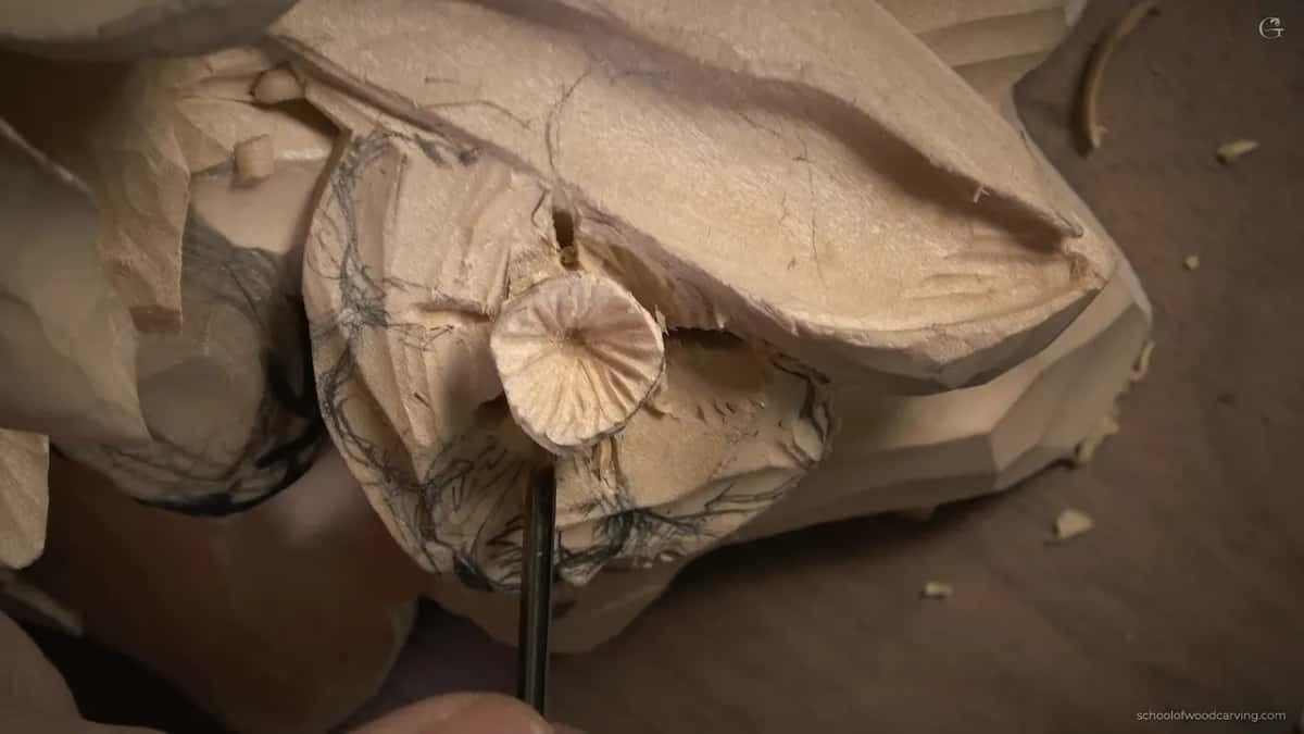 A narrow blade upright at the center, sending the concave down