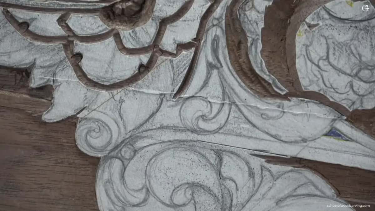 Scrollwork, and nobody about.