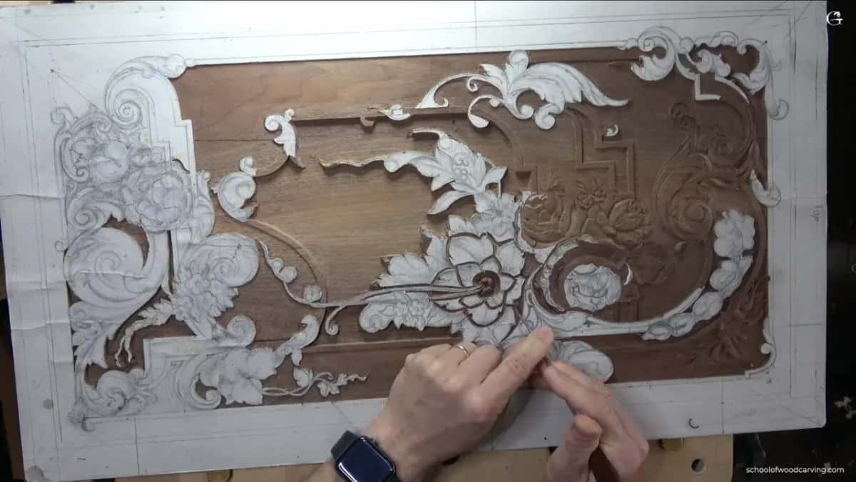 Panel flat on the bench, hands at the bottom.