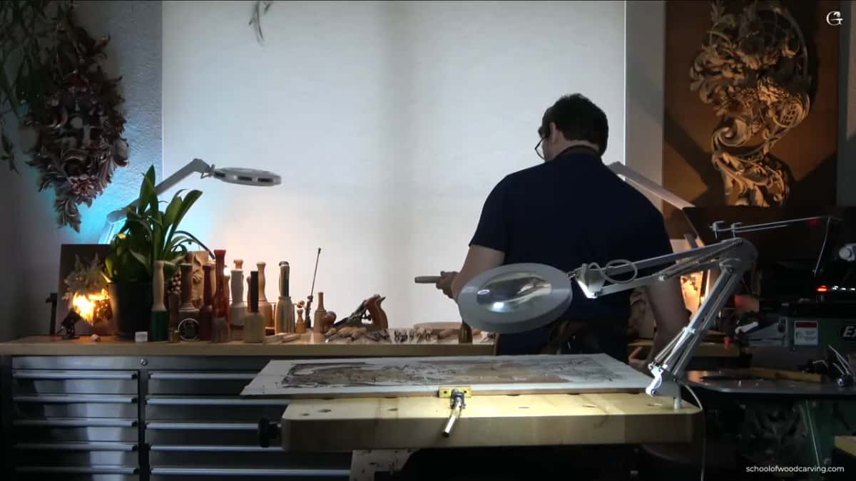 Studio, from behind.