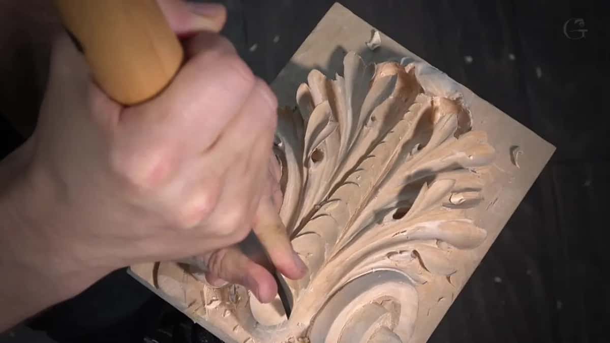 Mallet and gouge freeing a chip that would not lift