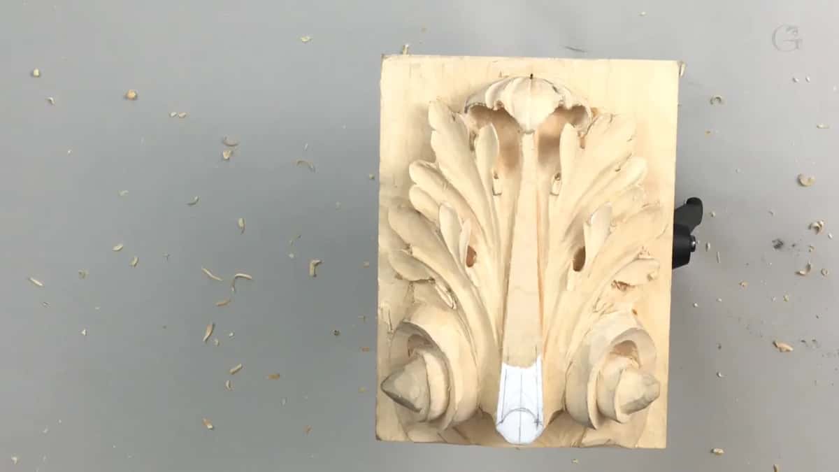 Shavings scattered across the bench