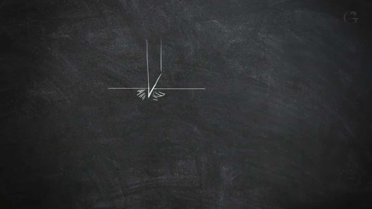 That single V drawn up on the board