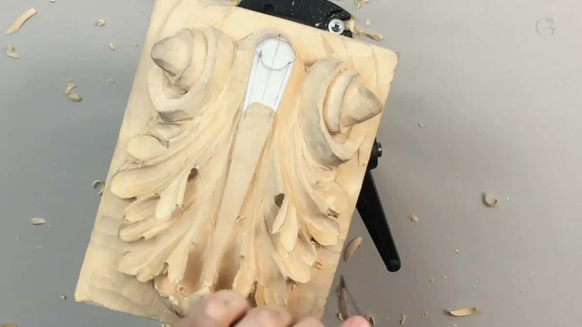 Knife tidying an outline