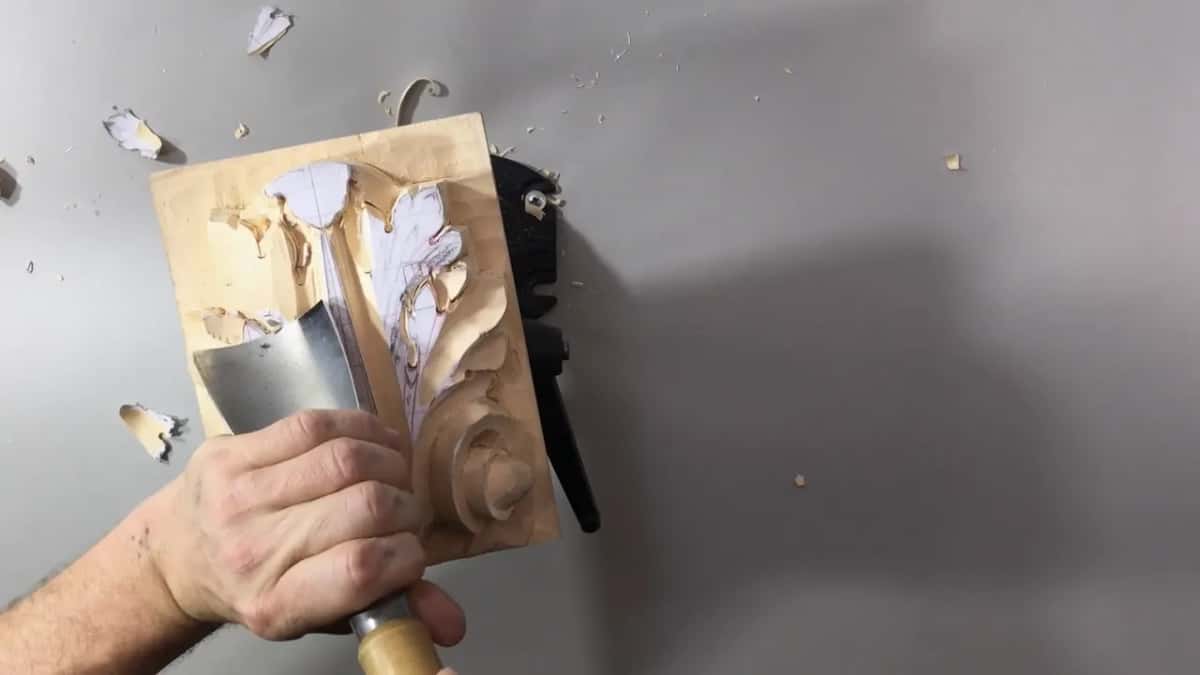 Wide bright gouge on the left half