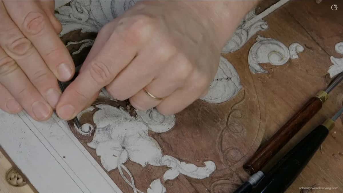 Relieving round the weakest part of the shape first, before anything vertical goes near it.