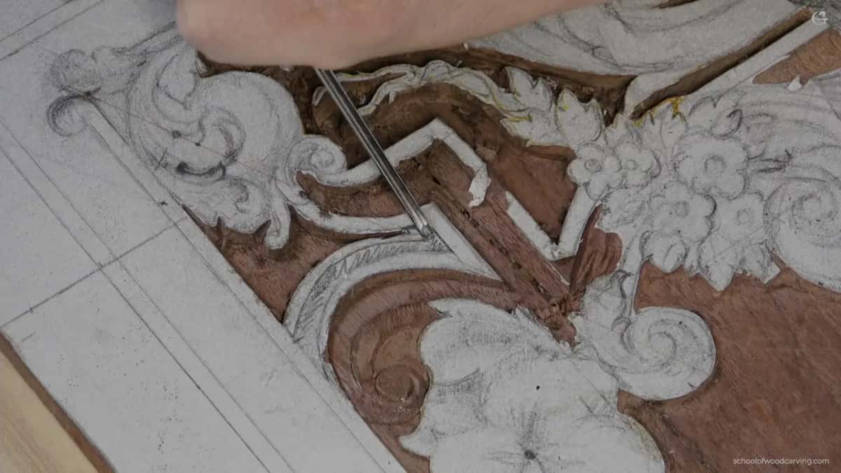 Thin blade sinking the lower of the layers.