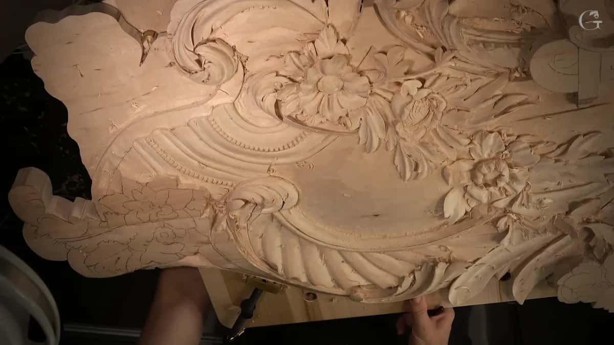 The panel from a second angle, darkness at its left
