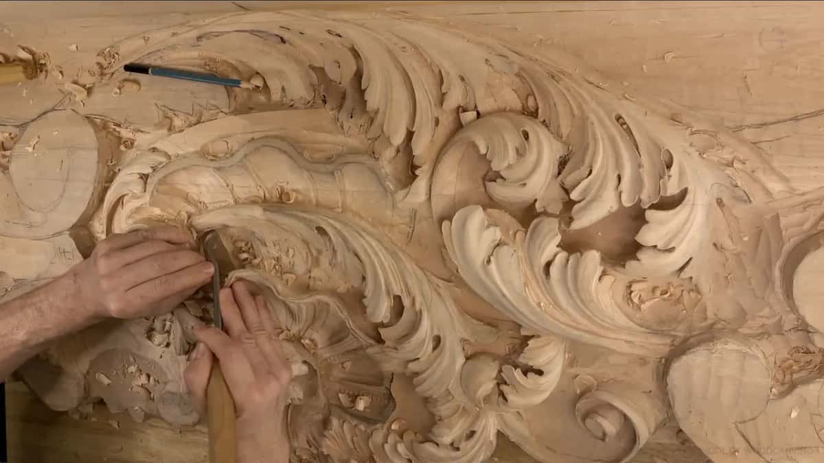 One pale handle stands almost upright, its edge in a pocket.