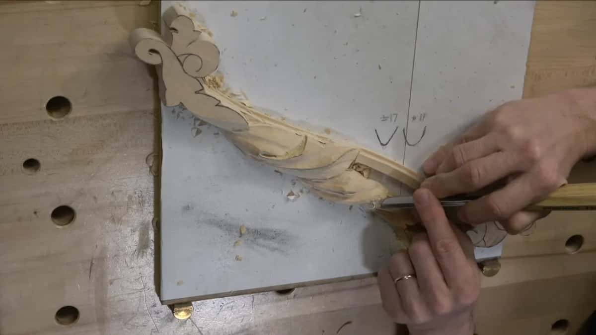 Tool going into the concave.
