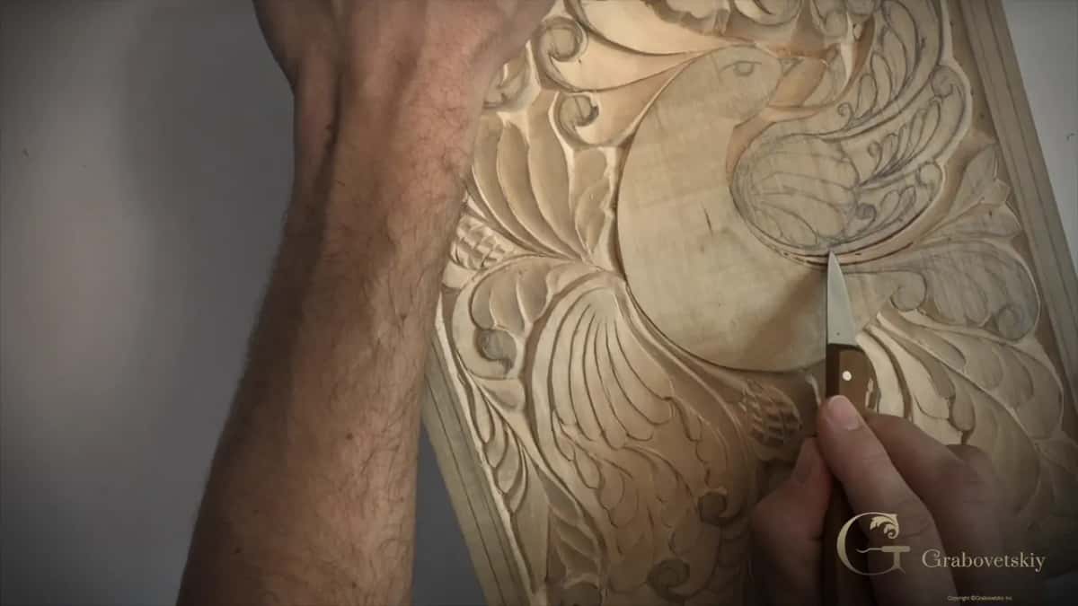 Fewer fibers hold the outer side of this line, so weight on the blade breaks the wall away.