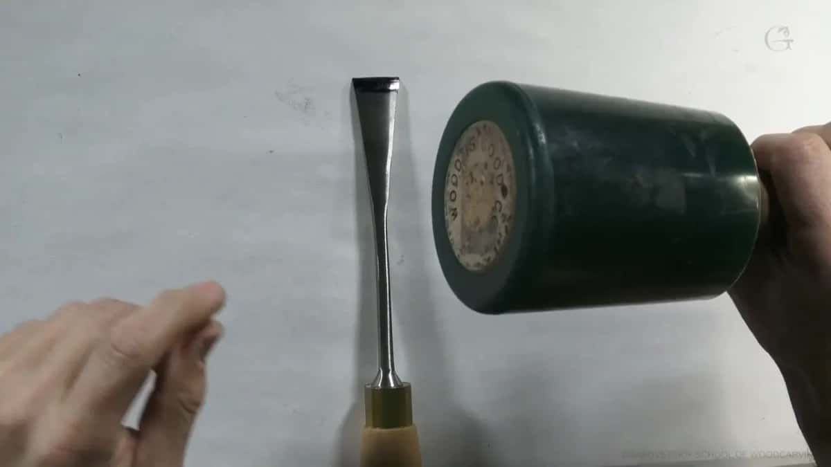 A green 32 ounce mallet.