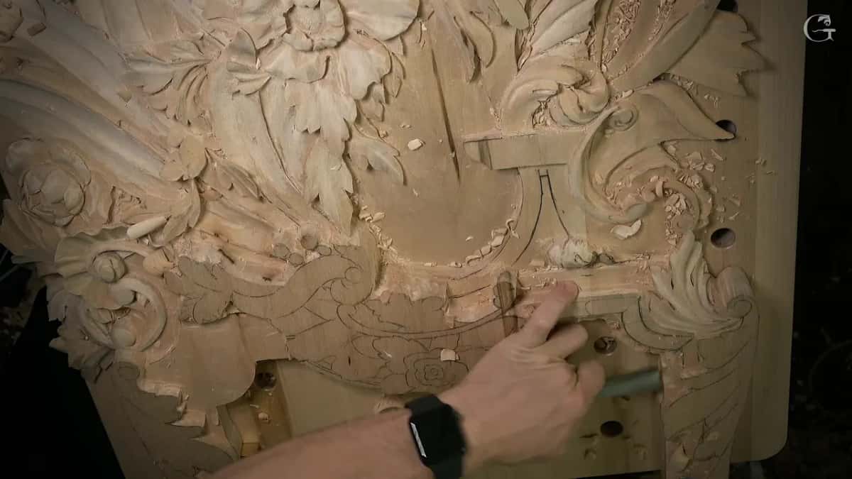 Pointing at the molding