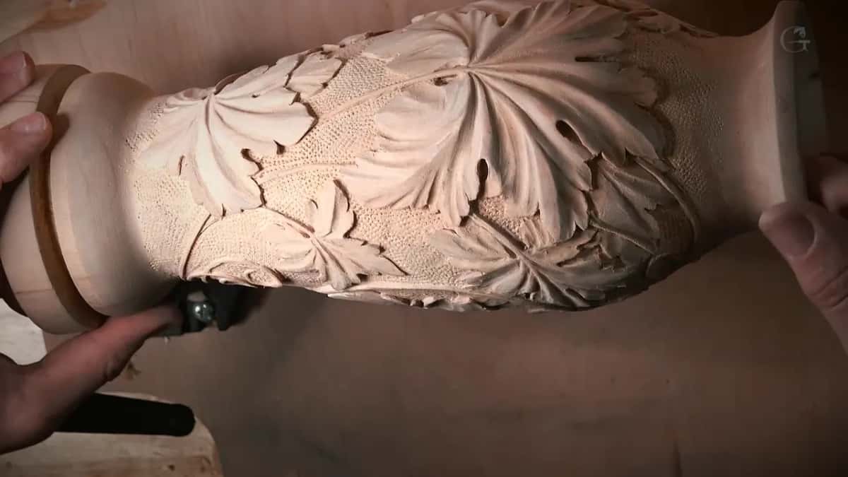 Bare carved vase