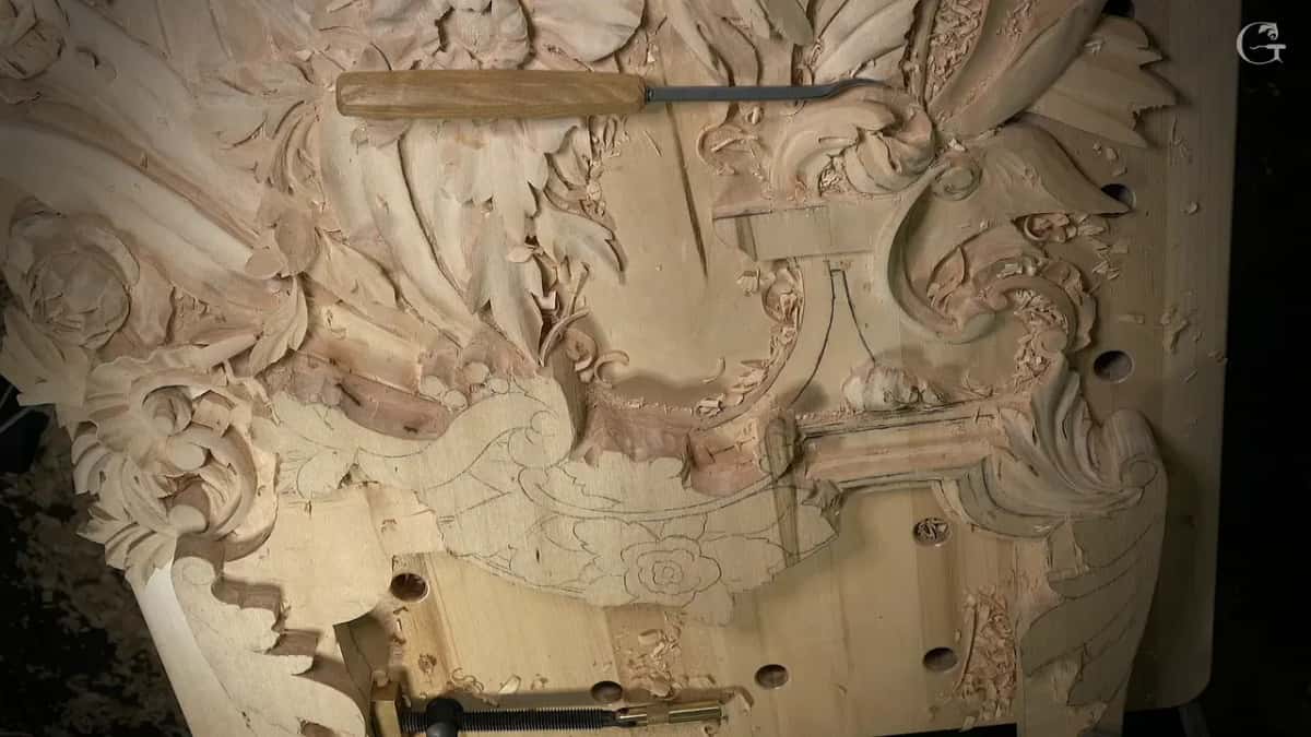 The relief panel from above
