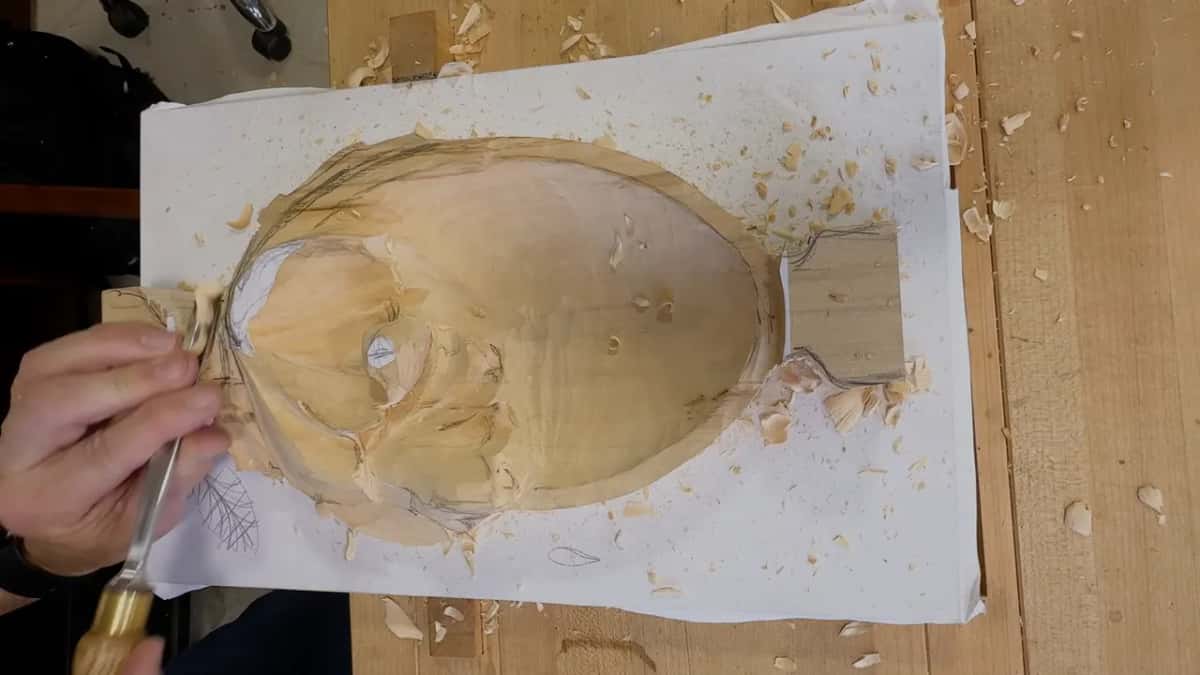 Fist on a gouge at the left end
