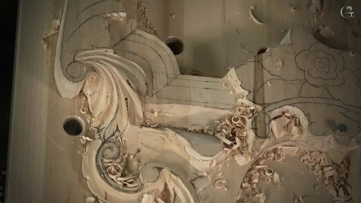 Shavings left in the hollows